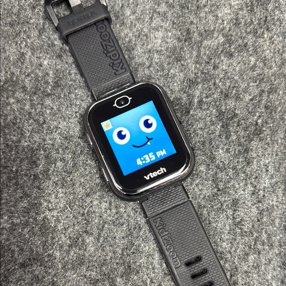 Vtech Black Smartwatch with Textured Band and Digital Display